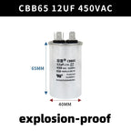 CBB65 450V Motor Capacitor Air Conditioner Compressor Start Capacitor 5uF 6uF 20uF 25uF 30uF 35uF 40uF 45uF 50uF 60uF 70uF