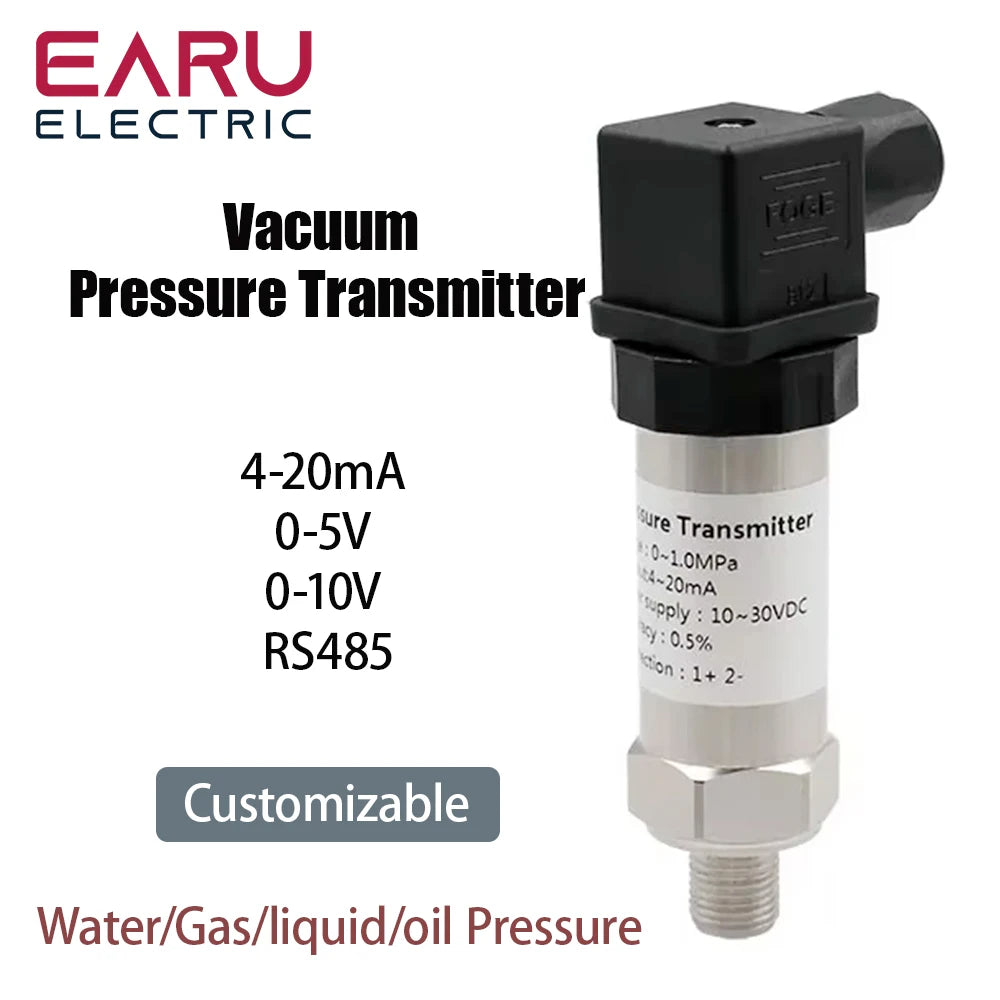 RS485  4-20mA 0-5V 0-10V Output -1-400Bar G1/4 Vacuum Pressure Transmitter Transducer Sensor Controller 0.5% FS High Precision