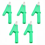 5pcs Pure Copper Insulated Test Alligator Clip 10MM Opening With 4MM Jack Safety Crocodile Clamps