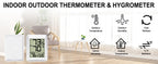 LCD Digital Thermometer Hygrometer Wireless Weather Station Thermo-hygrometer 328ft Remote Sensor  Resolution for Home Garden