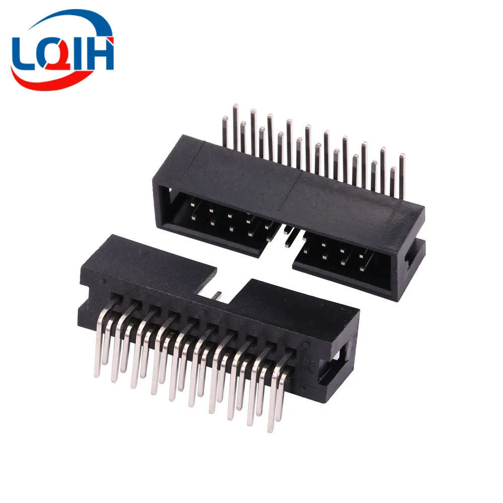 10PCS DC3 6P/8P/10P/14P/16P/20P/30P/34P/40P 2.54mm Socket Header Connector ISP Male Double-spaced Straight needle Curved needle