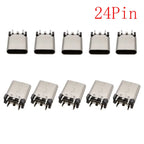 10Pcs USB Connector Type C Female Charging Port Jack 2P/6P/16P/24 Pin Soldering PCB SMD SMT DIY USB-C Socket Adapter