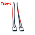 5Pcs Micro USB Type-C 2Pin Horizontal / Vertical 2P Simple Soldered Male Plug-in Board Quick Charging USB-C Connector