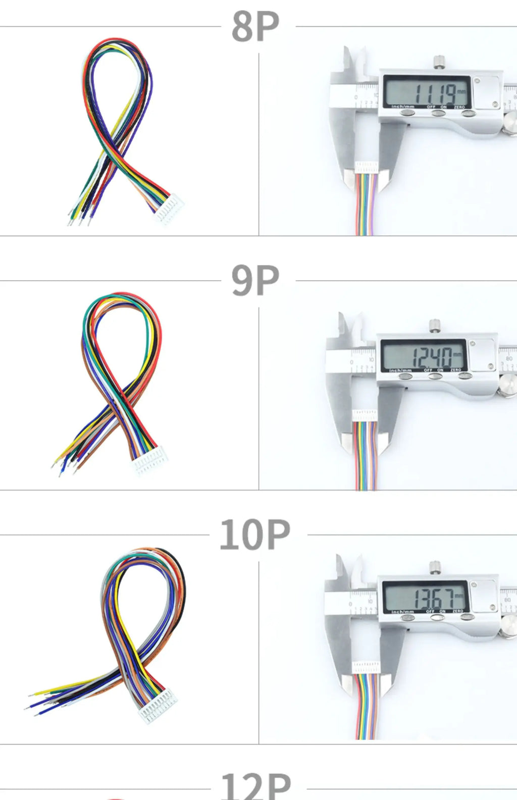 10Pcs/lot GH1.25 2P/3P/4P/6-pin JST GH Series 1.25mm Male Plug Connector 28AWG Wire Single/Double/Same/Reverse Connector 1.25MM