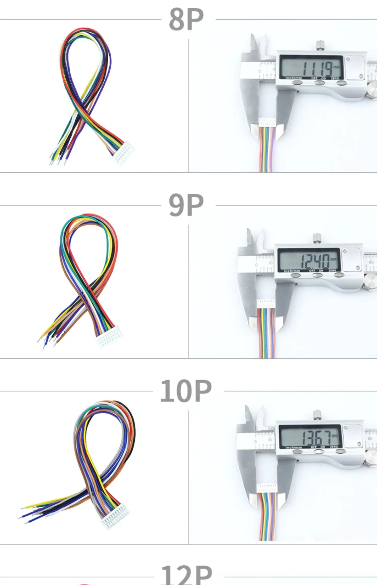 10Pcs/lot GH1.25 2P/3P/4P/6-pin JST GH Series 1.25mm Male Plug Connector 28AWG Wire Single/Double/Same/Reverse Connector 1.25MM
