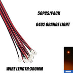 0402 0603 SMD Lamp Wired Micro Led Pre-Soldered Micro Litz Wired Chip 30cm 3V Railway Model Scenes 50pcs/Lot