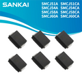 50-100Pcs TVS Diode  SMCJ51A SMCJ51CA SMCJ54A SMCJ54CA SMCJ58A SMCJ58CA SMCJ60A SMCJ60CA