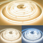5M 10M Per Roll COB LED Strip DC12V 24V 8mm LED Lights for Room Bedroom TV Decor High Density Soft Flexible Neon Tape Light Lamp