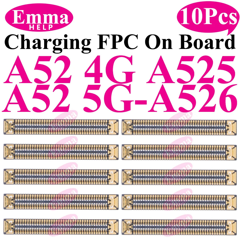 10cs USB Charging FPC Connector For Samsung A51 31 A71 A41 A21 A52 A32 A22 A12 A72 A02 Charger Plug On Board 78Pin Motherboard