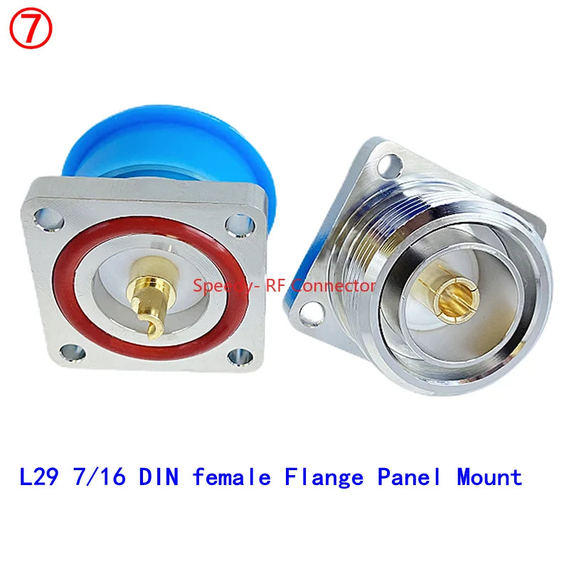 1Pcs L29 7/16 DIN To N Type Connector Din L19 To N Male Jack Female Plug 4hole Flange Water Proof RF Adapter Fast Delivery Brass