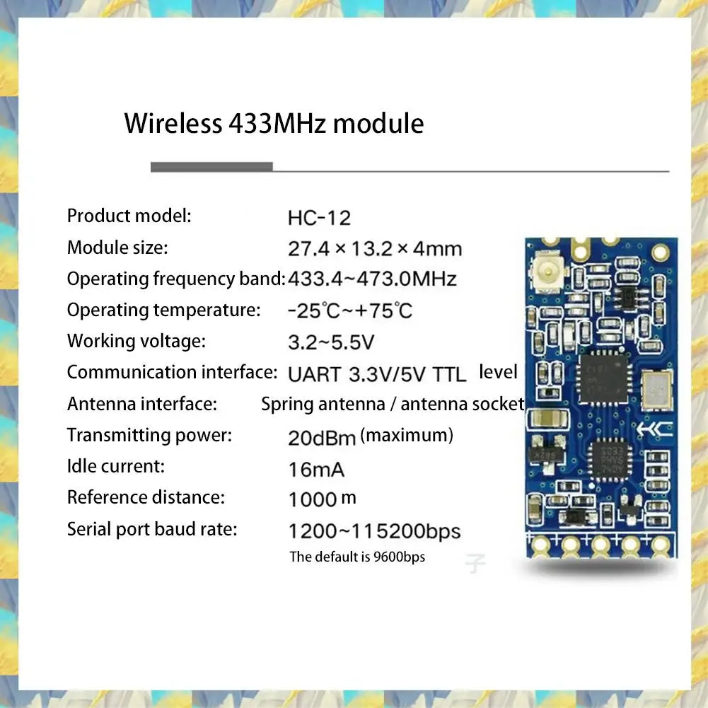Smartwave-HC-12 433Mhz SI4463 Wireless Serial Port Module 1000M Replace Bluetooth HC12，HC-12 433Mhz SI4463 Wireless Serial Port