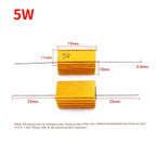 10PCS RX24 Aluminum Case Power Resistor 5W 10W 25W 50W 100W 0.1R-10KΩ High Power Wirewound Resistor Heat Sink