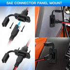 Gadpow 30CM 12AWG SAE Cable Connector Car Battery Expansion Bidding Embedded Plug Socket for Solar Generator Battery Charger