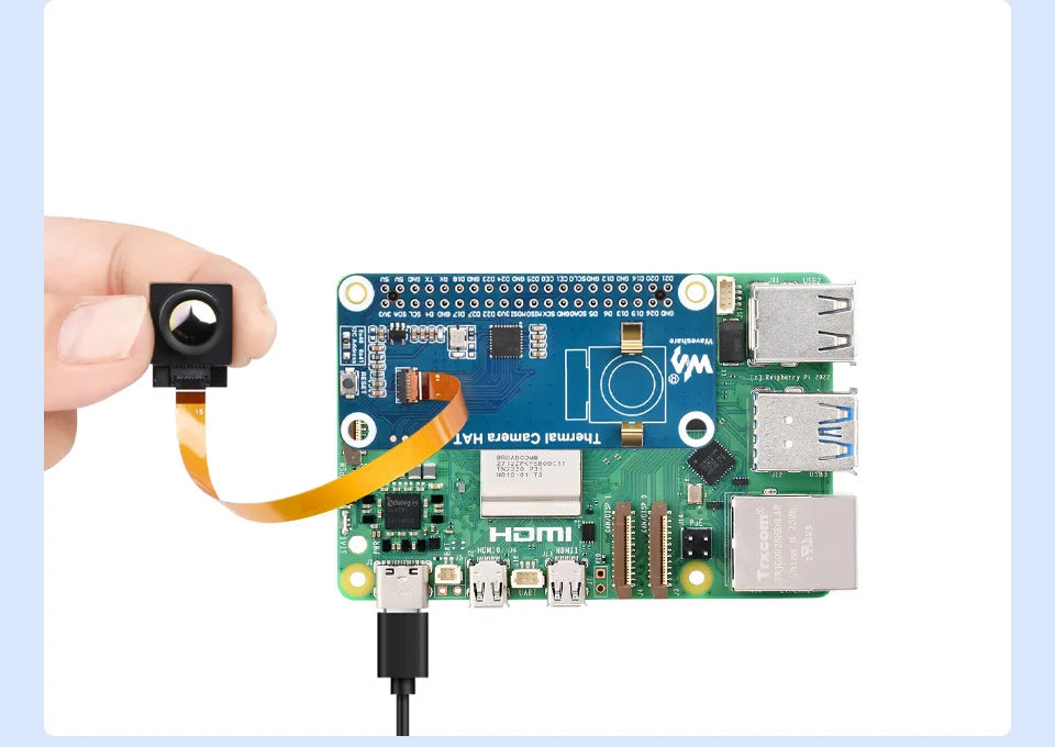 2026 Long-wave IR Thermal Imaging Camera Module, Raspberry Pi IR Camera, 80x62 Pixels, Options for FOV and Connector