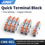 10/20/50pcs Universal Lever Wire Connector Electrical Compact Splicing 1 to 1 Inline Assemblable Terminals Quick Connection