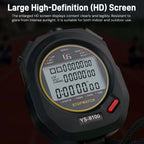 Waterproof Digital Stopwatch, 100-Lap Sports Timer with Neck Lanyard for Running, Swimming, Training - Stopwatch for Men Women