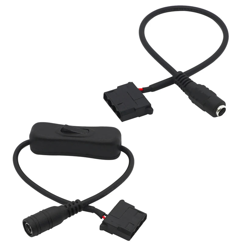 1/3/5PCS DC 5521 to Molex 4 Pin Power Supply Adapter Cable with for Computer Fan Surveillance Cameras Routers 28CM