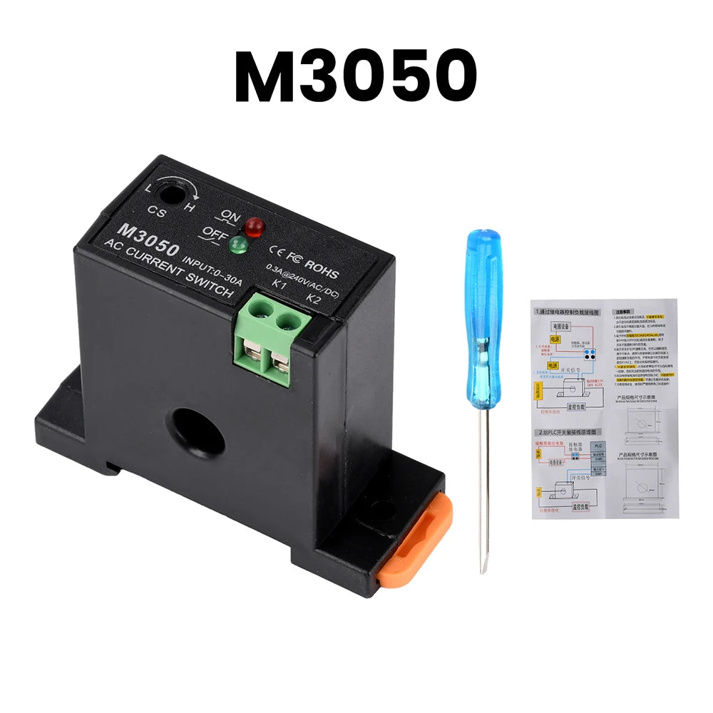 M3050 M3056 M3060 M3066 AC Current Sensing Switch Self-Powered Sensing Switch Induction Relay Power Supply