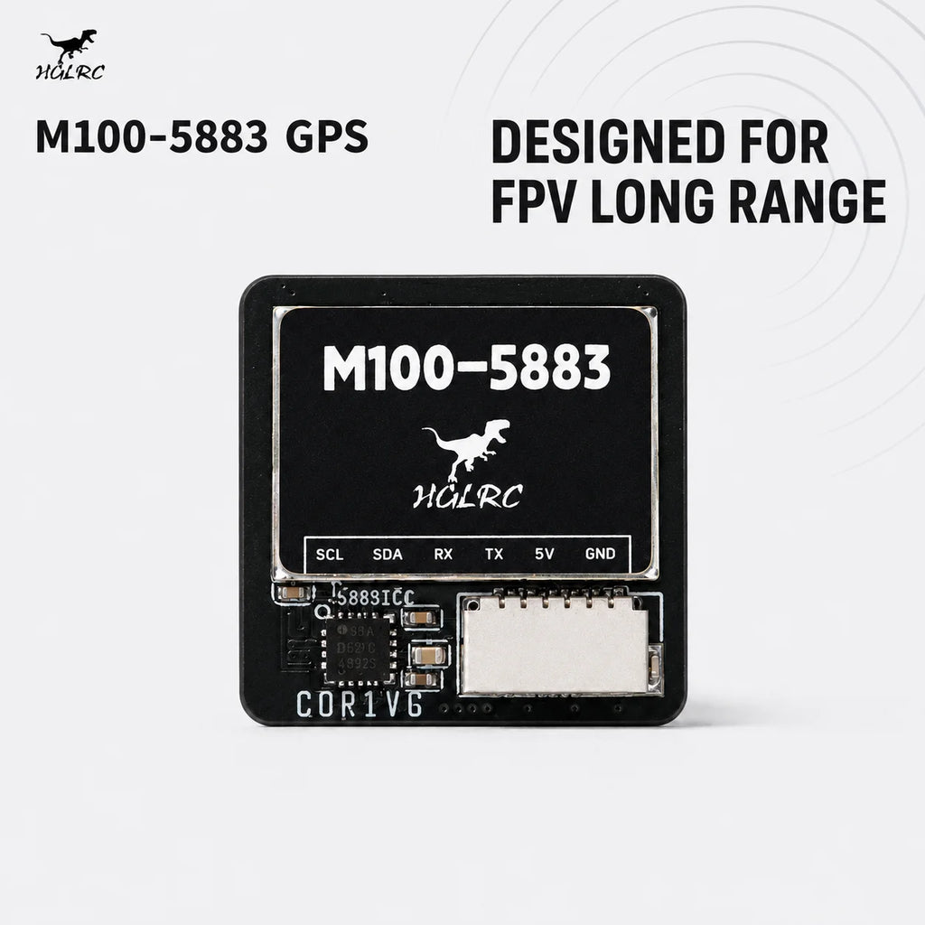 HGLRC M100-5883 GPS Compass Module M10 10 Hz 115200bps 72CH UBLOX for UAV Drone Flight Controller RC Airplane BN-880 Alternative