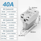 10A 25A 40A 60A 80A 100A Single Phase Slim SSR Solid State Relay With Heat Sink Industrial Relay DIN Rail Mount