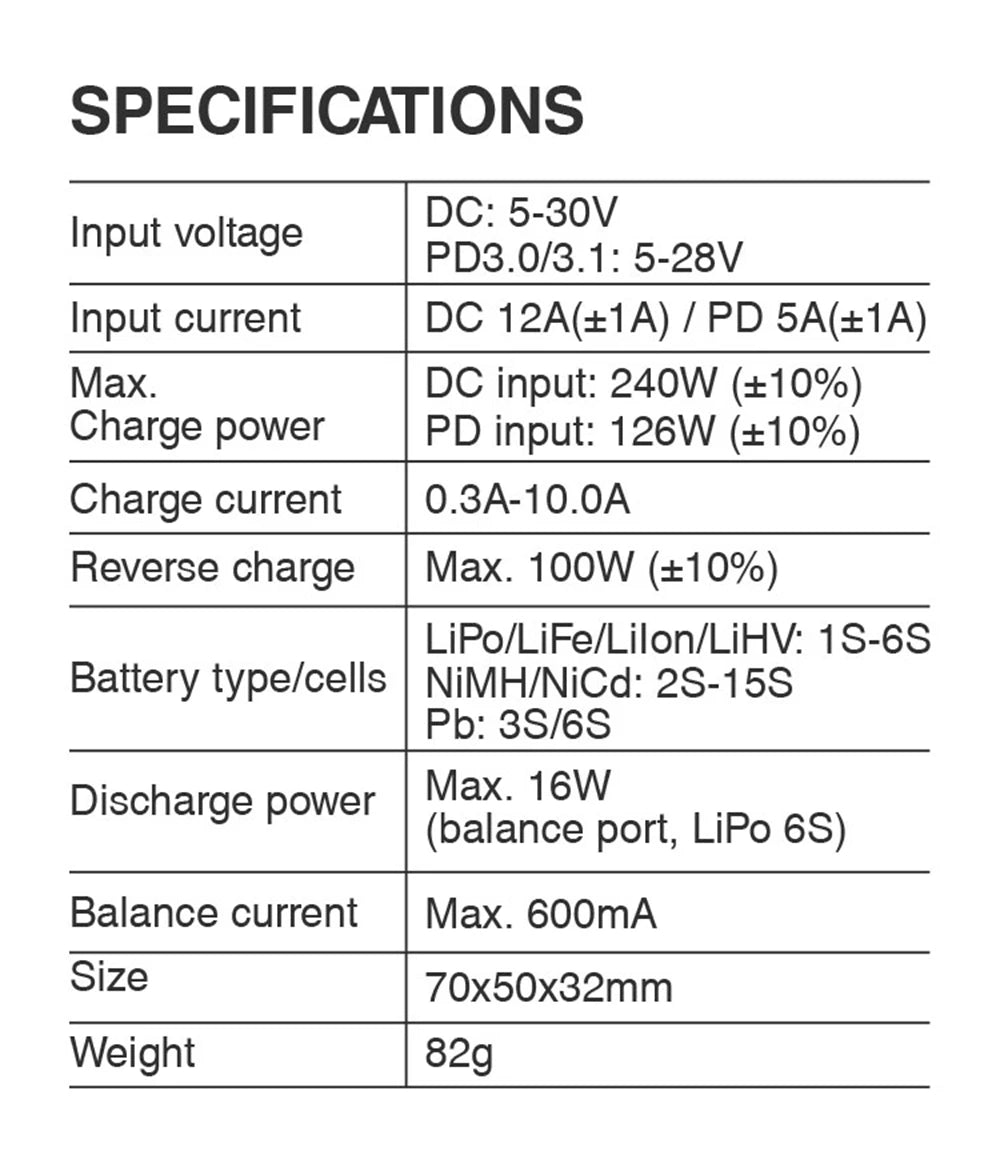 SkyRC B6 Neo Smart Charger DC 200W PD 80W LiPo Battery Balance Charger SK-100198 Compact 6S Charger Discharger