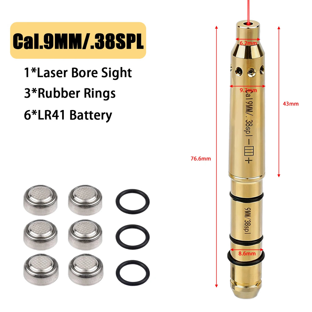 9mm 38SPL 22LR 12GA CAL177 7mm 6.5mm Training Bullet Bore Sight Voice Controlled Laser Dual-purpose for Training and Calibration