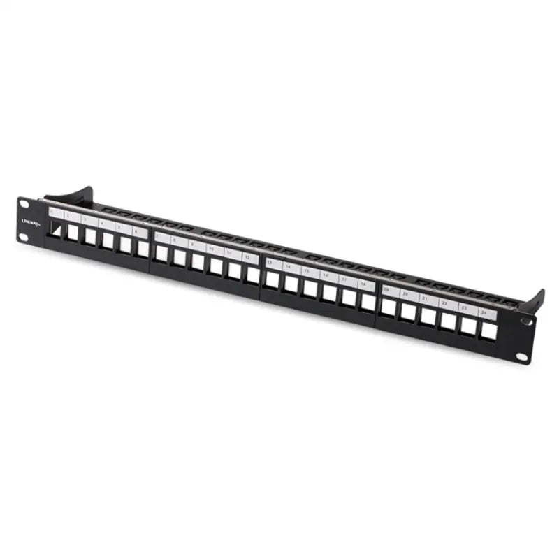 24 Port 19 inch RJ45 Patch Panel Frame Ethernet Rack Keystone Jack Coupler Cat5e Cat6 Cat6A Cat7 Network Cabinet Cable Internet