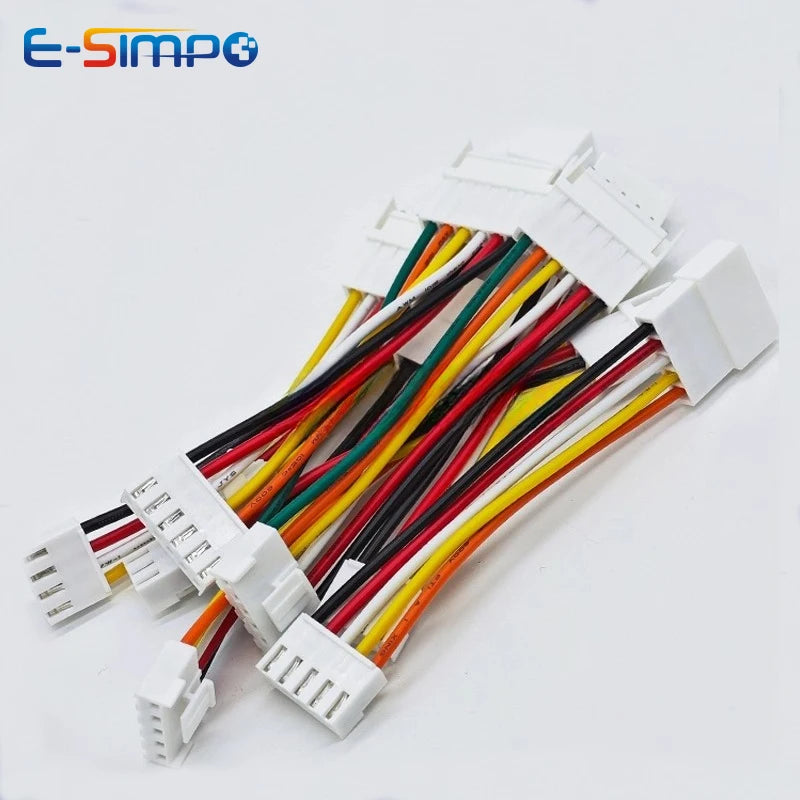 5pcs VH3.96 Connector Cable 10CM 22AWG Female Male 2/3/4/5/6Pin Plug Socket Male Female Wire Connector Extension cable