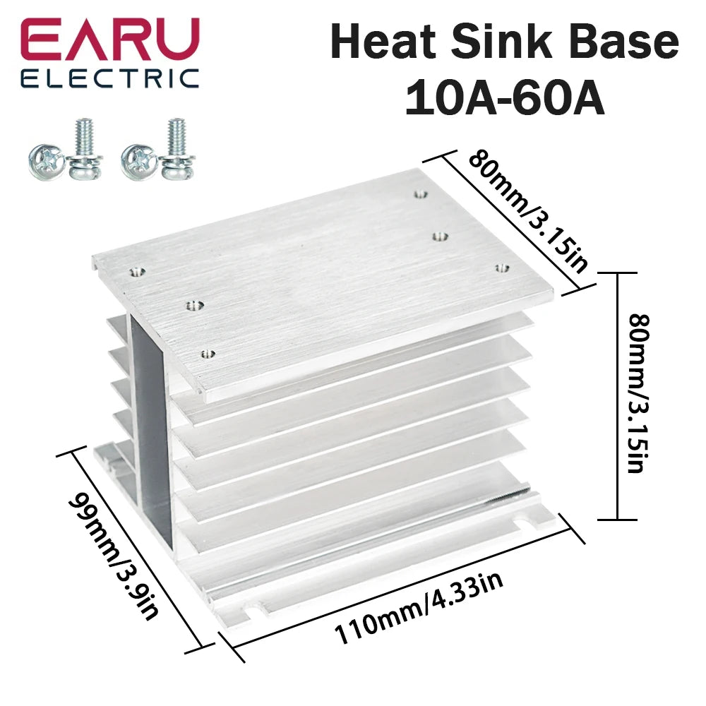 EARU Three Phase DC Control AC Solid State Relay Module SSR 10A 25A 40A 60A 80A 100A 150A 200A 5-32VDC to 24-480VAC Heat Sink