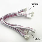 PHB 2.0mm Double Row With Lock Catch Wire Cable Connector 2x2P/3P/4P/5P/6P 20cm 26AWG male to Female Connector Terminal Cable
