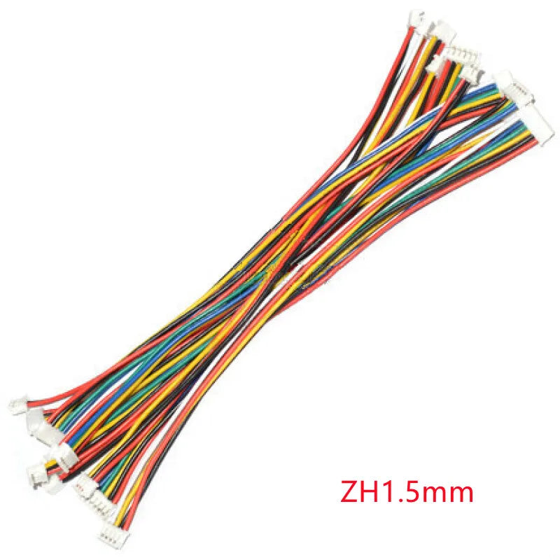 10pcs SH1.0 JST1.25 ZH1.5 PH2.0 XH2.54 Electronic Wire Cable Double Head Same Side Connector 2-12P Plug With Wire 10/20/30cm