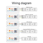 Tuya WiFi Smart LED Controller DC5-24V Single Color Dimmer CCT RGB RGBW RGBCCT LED Strip APP Remote Works with Alexa Google Home