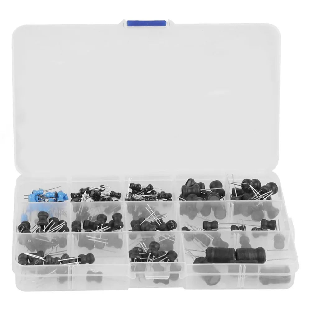 145Pcs Values Assortment 10uH-10mH Inductor 12 Values with A Storage Box Choke Inductor Inductor Coil Hobby Electronics