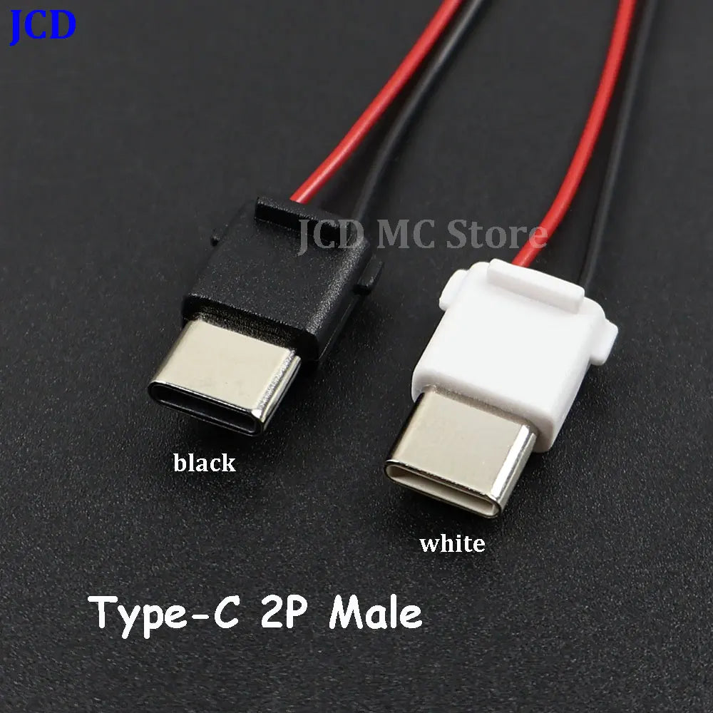 Type-C Welding Wire Type Male Waterproof 2-Pin with Wire 5A High Current Plug Waterproof Connector with Resistors Capacitors