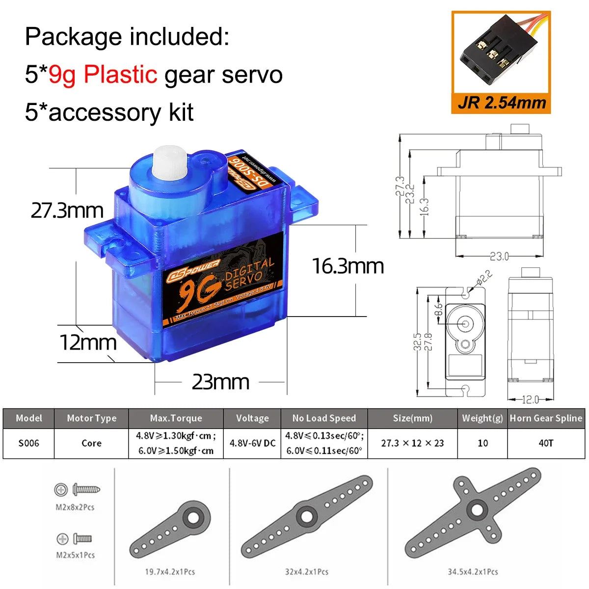 1/5pcs DSpower 9g 12g Metal/plastic Gear Mini Micro Servo Motor for RC Plane SG90 MG90S Helicopter Drone Fixed-Wing Car Robot