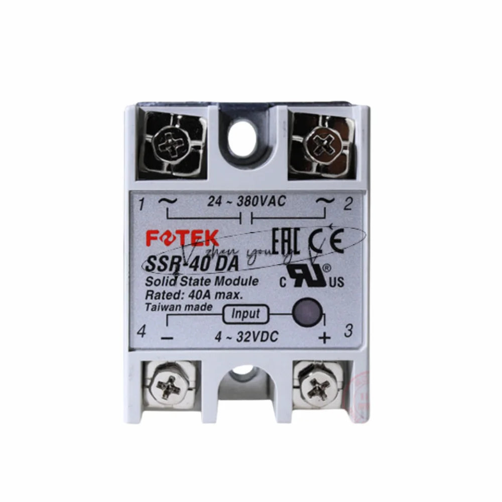 100%New Original For FOTEK single-phase solid-state relay SSR-40AA /10DD/40VA/20DA SSR 10/20/40/50/75 AA/DD/VA/DA HS-50H ES-50K