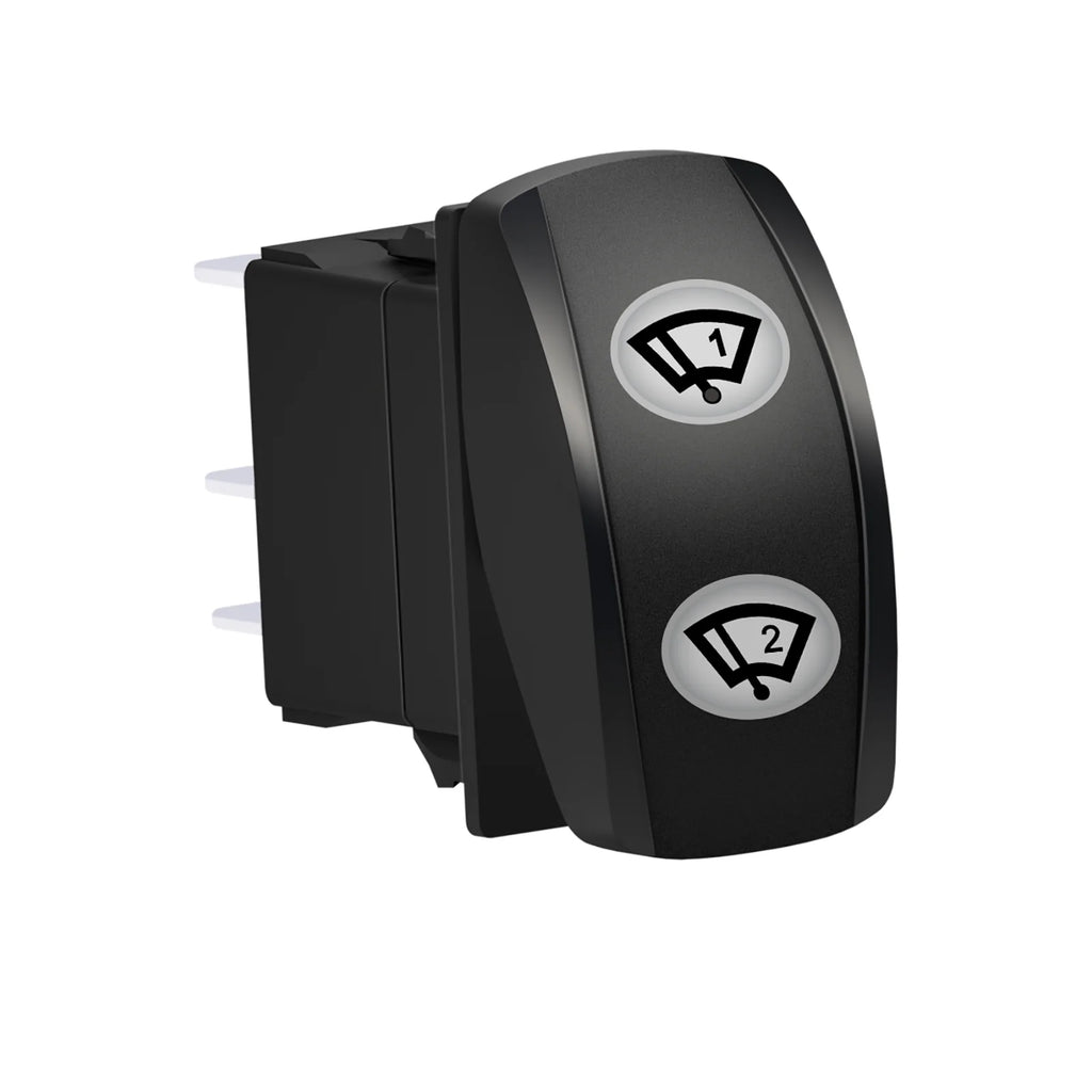 WINDSHIELD WIPER Rocker Switch DPDT 3 Position 2 In 1 Window Washer Switch 12V 20A Waterproof for CARS BOAT BUS RV SUV ATV UTV