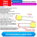 10PCS 100V Correction Capacitor Polypropylene Safety Plastic Film 100V 1nF ~ 470nF 100nf 220nf 10nf 47nf 22nf 1nf 0.47uf 0.1uf