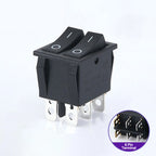 ABILKEEN 100PCS/Lot KCD2-2101N KCD2 Rocker Toggle Switch ON-OFF Latching Rocker Switch Dual Port Push Button AC250V 15A