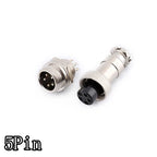 1set GX12 2/3/4/5/6/7 Pin Male + Female 12mm Circular Aviation Socket Plug Wire Panel Connector with Plastic Cap Lid