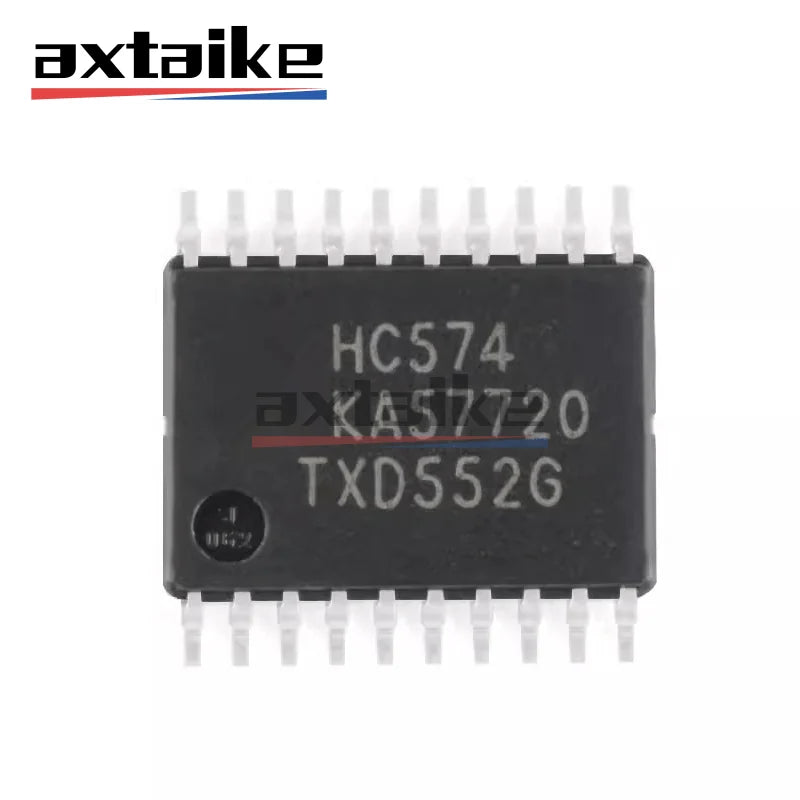 10PCS 74HC574PW TSSOP-20 74HC574PW,118 74HC574 SN74HC574PWR HC574 SMD Octal D-type Flip-flop Positive Edge-trigger 3-state IC