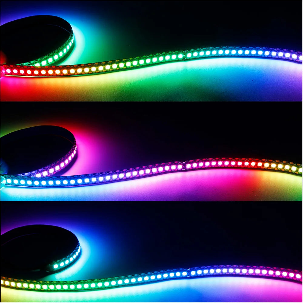 WS2812B WS2811 WS2815 WS2813 DC5V/12V RGB LED Strip WS2812 30/60/144pixels/Leds/M Individually Addressable Tape Light IP30/65/67
