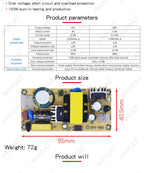 AC-DC 12V3A 24V1.5A 36W Switching Power Supply Module Bare Circuit 220V to 12V 24V Board for Replace/Repair