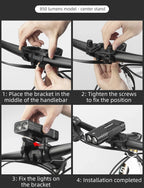 ROCKBROS Bicycle Light  2T6 LED 10W 10000 mAh Bike Front Lamp Flashlight Cycling Equipment MTB  Road Bike Flashlight