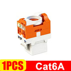 Cat6/Cat6A/Cat5e Tool-Less RJ45 Keystone Jack Network Coupler Ethernet Wall Jack Connectors High-speed RJ45 Keystone Adapters