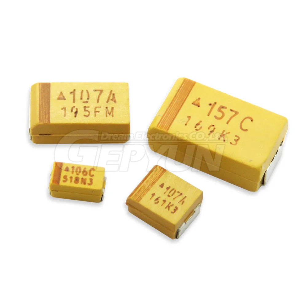10pcs A B C D Type SMD Tantalum Capacitor 476 106 6.3V 10V 16V 25V 35V 0.33/0.47/2.2/3.3/10/22/33/47/100/150/220/330/470 UF SMD