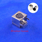 10 Pcs Connnector Mini Din 3 4 5 6 7 8 9 Pin Female Circular Receptacle Power Sockets MD-SM Shield Right Angle Through Holes PCB