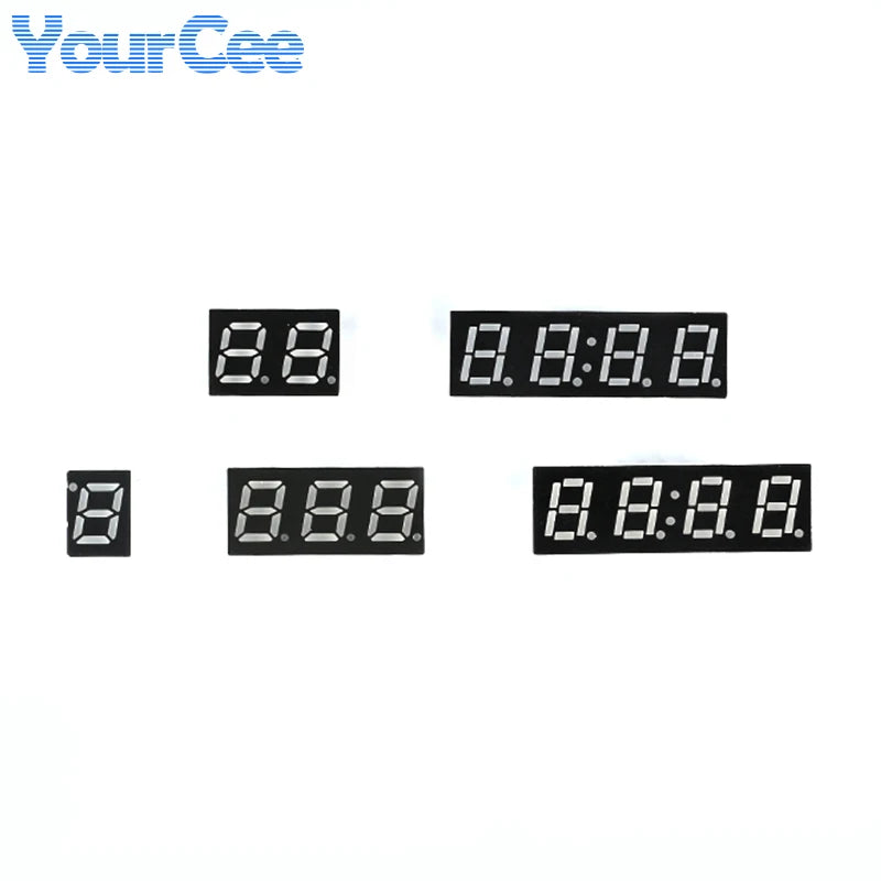 5pcs 0.28 inch 0.28" LED Display 7 Segment 1 Bit/2 Bit/3 Bit/4 Bit Clock Digit Digital Tube Red Common Cathode / Anode