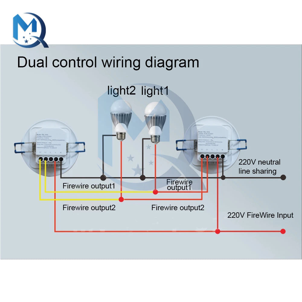 5.8G Embedded Ceiling Microwave Radar Sensor Switch AC85-250V Automatic Induction Sensor Body Motion Detector 5.8GHz Sensor