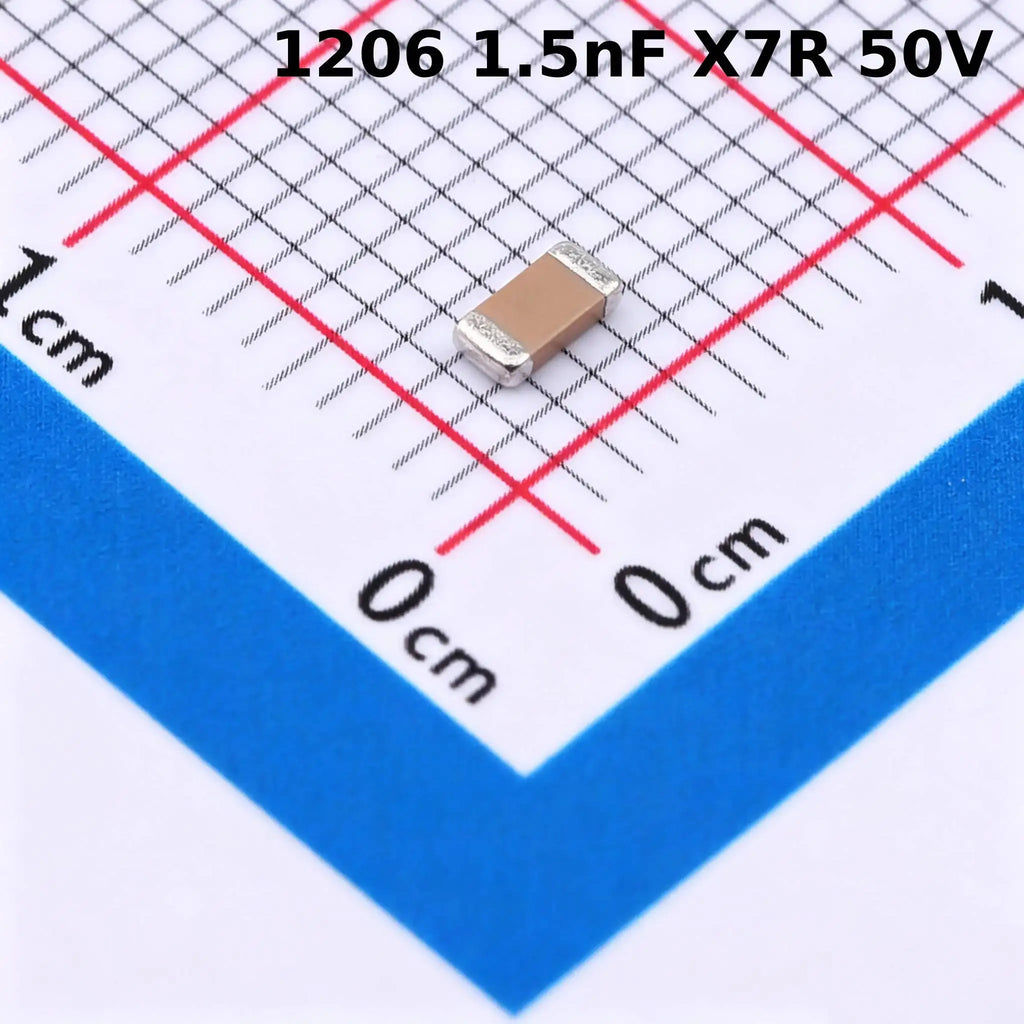 50/500/1000pcs 1206 NPO X7R SMD Ceramic capacitors 1000pF 1nF 1.2nF 1.5nF 1.8nF 2.2nF 2.7nF 3.3nF 50V 100V NEW ORIGINAL IN STOCK